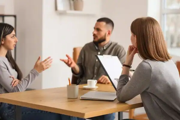 Image of couple access free mediation using family mediation voucher scheme Bromley